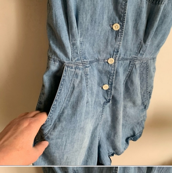 J. Crew Chambray Denim Romper Size 2 - Picture 3 of 5